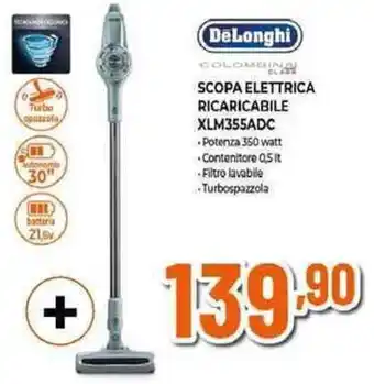Expert DeLonghi SCOPA ELETTRICA RICARICABILE XLM355ADC offerta