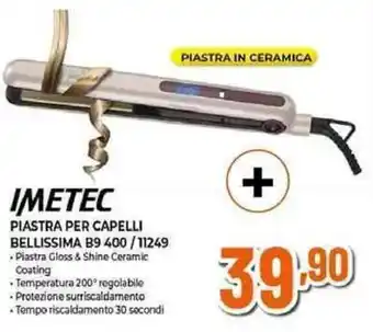 Expert IMETEC PIASTRA PER CAPELLI BELLISSIMA B9 400/11249 offerta