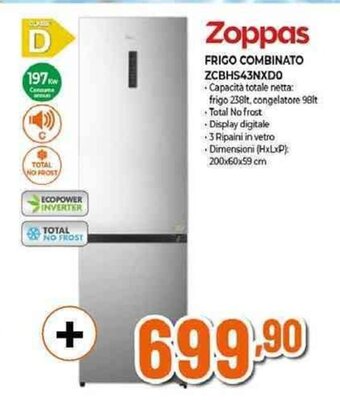 Expert Zoppas FRIGO COMBINATO ZCBHS43NXD0 offerta
