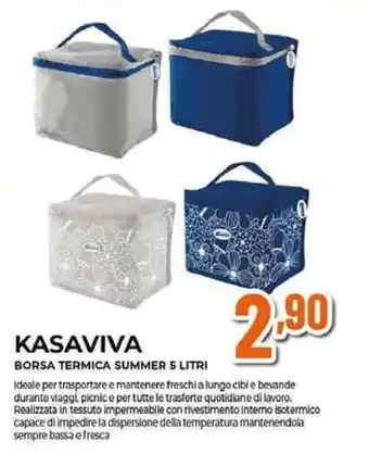 Expert KASAVIVA BORSA TERMICA SUMMER 5 LITRI offerta