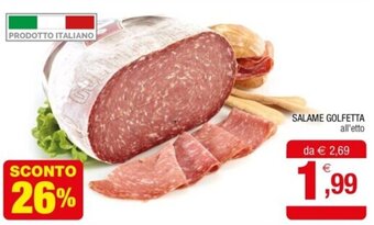 Gran mercato SALAME GOLFETTA all'etto offerta
