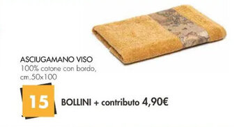 Famila Superstore ASCIUGAMANO VISO 100% cotone con bordo, cm.50x100 offerta