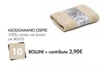 Famila Superstore ASCIUGAMANO OSPITE 100% cotone con bordo cm.40x55 offerta