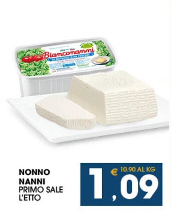 SeBón Supermercati NONNO NANNI PRIMO SALE L'ETTO offerta
