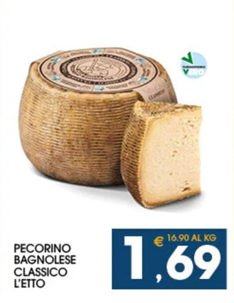 SeBón Supermercati PECORINO BAGNOLESE CLASSICO L'ETTO offerta