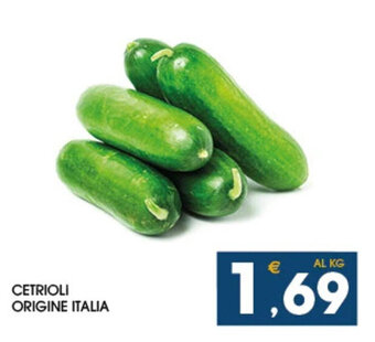 SeBón Supermercati CETRIOLI ORIGINE ITALIA offerta