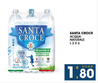 SeBón Supermercati SANTA CROCE ACQUA NATURALE L 2 X 6 offerta