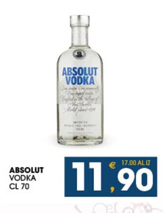 ABSOLUT VODKA CL 70