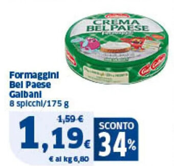 Sigma Formaggini Bel Paese Galbani 8 spicchi/175 g offerta