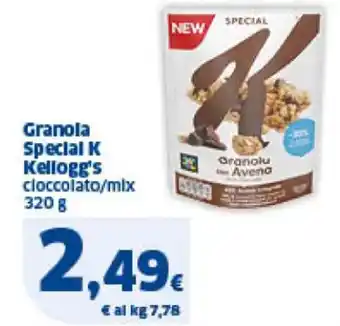 Sigma Granola Special Kellogg's cloccolato/mix 320 g offerta