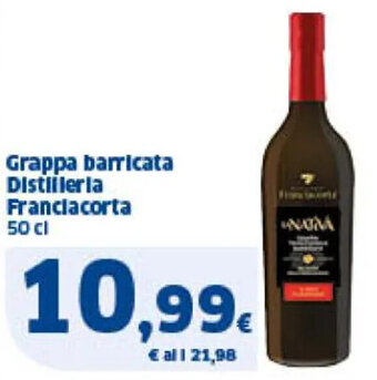Sigma Grappa barricata Distilleria Franciacorta 50 cl offerta