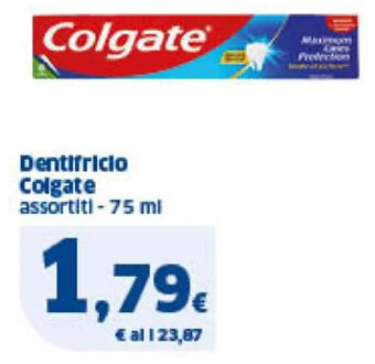 Sigma Dentifricio Colgate assortiti - 75 ml offerta