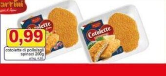 Pewex cotolette di pollolagli spinaci 200g offerta