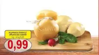 Pewex scamorza bianca/ affumicata sabelli ng- kg 9.90 offerta