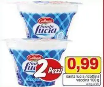 Pewex santa lucia ricottina vaccina 100 g offerta