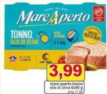 Pewex mare aperto tonno olio di oliva 6×60 g offerta
