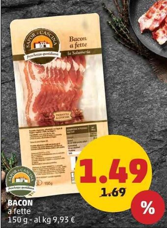 PENNY BACON a fette 150 g offerta