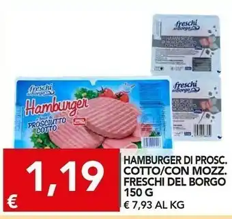 TuoDi I Freschi Del Borgo - Hamburger A Base Di Prosciutto Cotto 150 G(ml) offerta