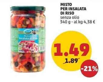 PENNY MISTO PER INSALATA DI RISO senza olio 340 g offerta