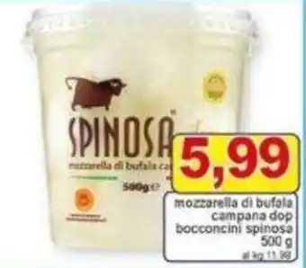 Pewex mozzarella di bufala campana dop bocconcini spinosa 500 g offerta