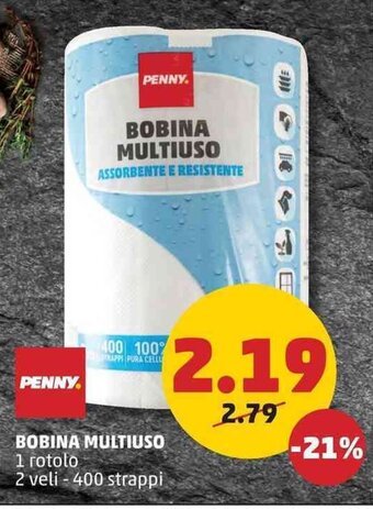 PENNY PENNY BOBINA MULTIUSO 1 rotolo 2 veli - 400 strappi offerta