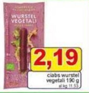 Pewex ciabs wurstel vegetali 190 g offerta