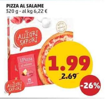 PENNY PIZZA AL SALAME 320 g offerta