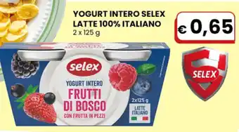 Gala Supermercati YOGURT INTERO SELEX LATTE 100% ITALIANO 2 x 125 g offerta