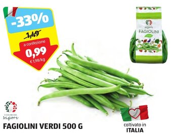 ALDI FAGIOLINI VERDI 500 G offerta