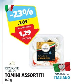 ALDI REGIONE CHE VAI TOMINI ASSORTITI 140 g offerta