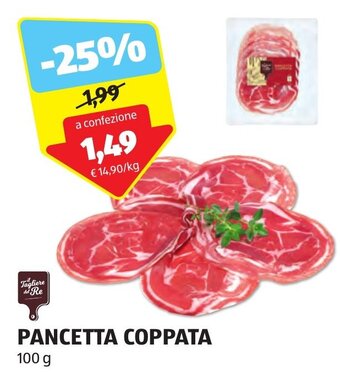 ALDI PANCETTA COPPATA 100 g offerta