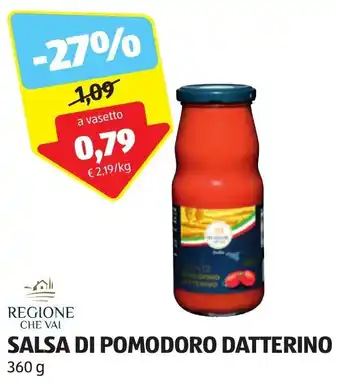 ALDI SALSA DI POMODORO DATTERINO 360 g offerta