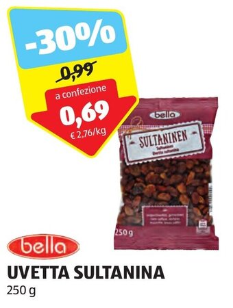 ALDI bella UVETTA SULTANINA 250 g offerta