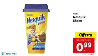 Lidl Nestlé Nesquik Shake 180ml offerta