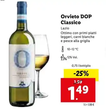 Lidl Orvieto DOP Classico 0,75l offerta