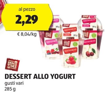 ALDI DESSERT ALLO YOGURT gusti vari 285 g offerta