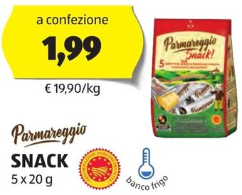 ALDI Parmareggio SNACK 5 x 20 g offerta