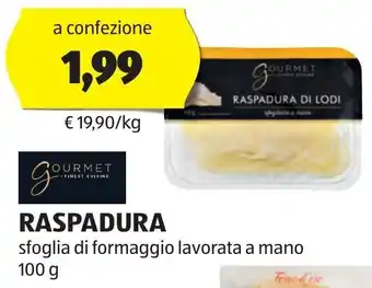 ALDI RASPADURA sfoglia di formaggio lavorata a mano 100 g offerta