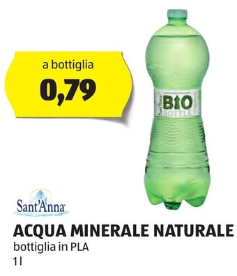 ALDI Sant'Anna ACQUA MINERALE NATURALE bottiglia in PLA 1 L offerta
