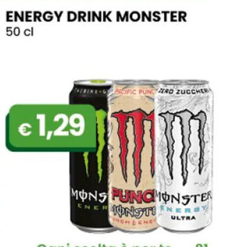 Gala Supermercati ENERGY DRINK MONSTER 50 cl offerta