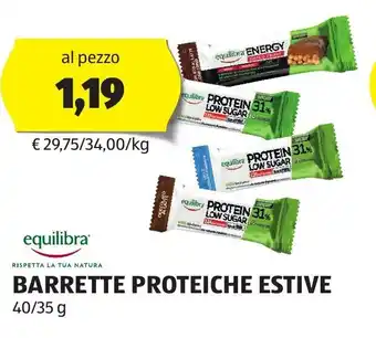 ALDI BARRETTE PROTEICHE ESTIVE 40/35 g offerta