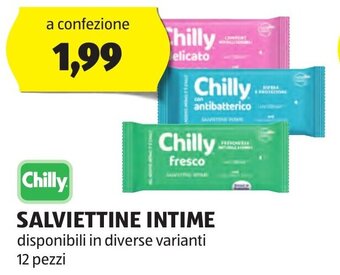 ALDI Chilly SALVIETTINE INTIME disponibili in diverse varianti 12 pezzi offerta
