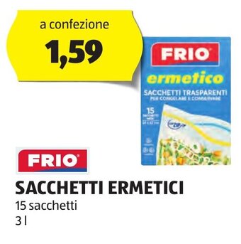 ALDI FRIO SACCHETTI ERMETICI 15 sacchetti 3 l offerta