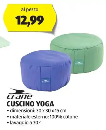 ALDI crane CUSCINO YOGA • dimensioni: 30 x 30 x 15 cm • materiale esterno: 100% cotone • lavaggio a 30° offerta