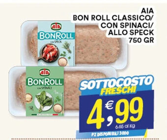 Gecop AIA BON ROLL CLASSICO/ CON SPINACI/ ALLO SPECK 750 GR offerta