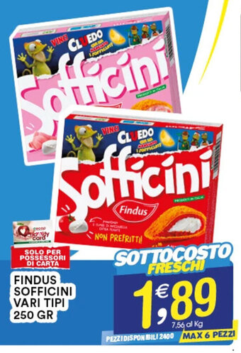 Gecop FINDUS SOFFICINI VARI TIPI 250 GR offerta