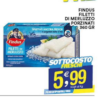 Gecop FINDUS FILETTI DI MERLUZZO PORZINATI 360 gr offerta
