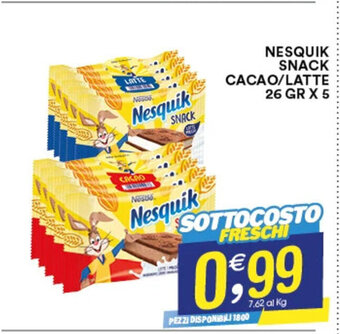 Gecop NESQUIK SNACK CACAO/LATTE 26 GR X 5 offerta