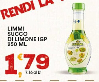 LIMMI SUCCO DI LIMONE IGP 250 ML