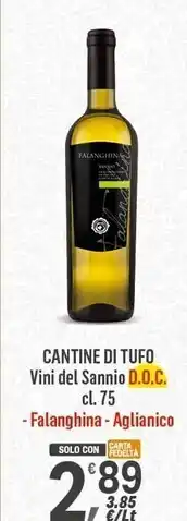 Supermercati Dok Cantine di tufo - vini del sannio d.o.c. offerta
